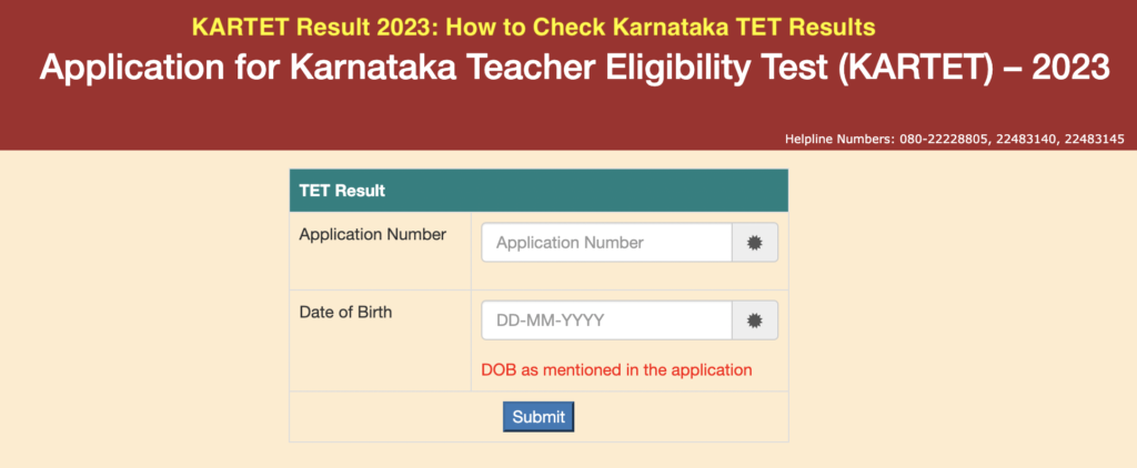 KARTET Result 2023: How to Check Karnataka TET Results