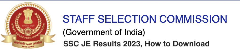 SSC JE Results 2023, How to Download Junior Engineer Sarkari Results