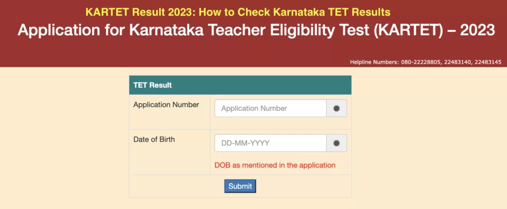 KARTET Result 2023: How to Check Karnataka TET Results