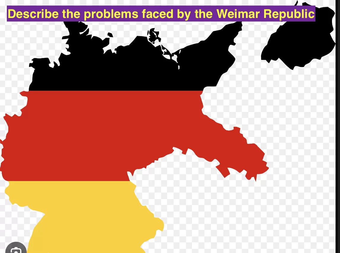 Describe the problems faced by the Weimar Republic, in 2023 Important points