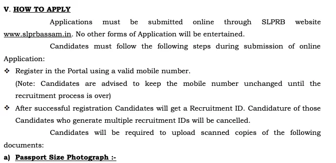 How to Apply in Assam Police SI Recruirtment 2023 